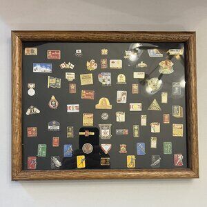 Rare 1988 Calgary Winter Olympic Games Official Framed Lapel Pin Set!